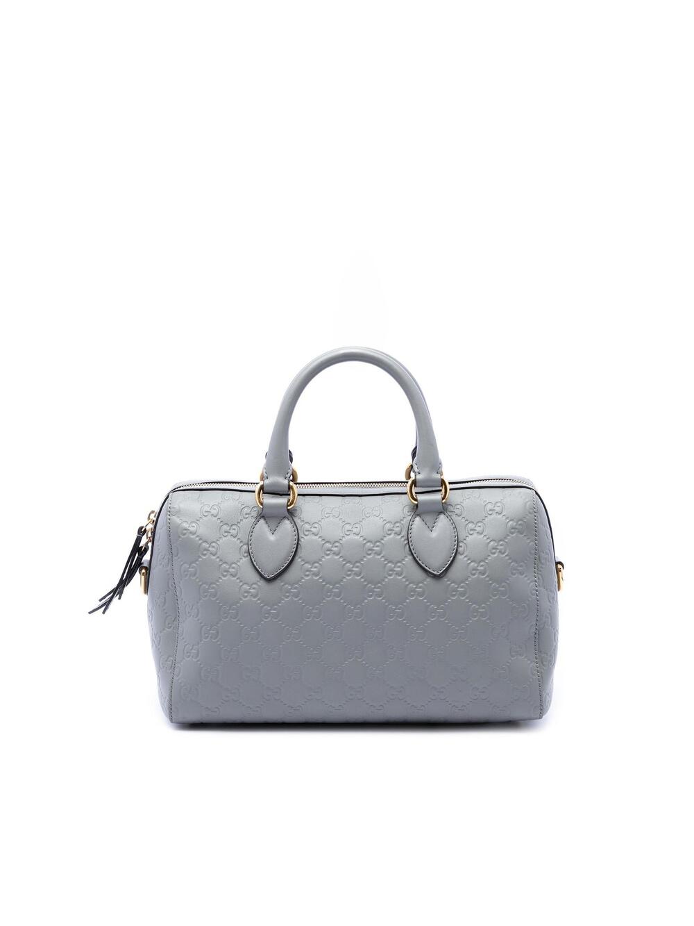 Gucci Ssima Boston Bag Pre-Loved Gray #330648G61B